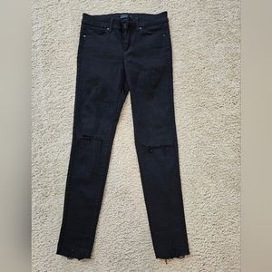 Uniqlo Black Ripped Jeans Size 24